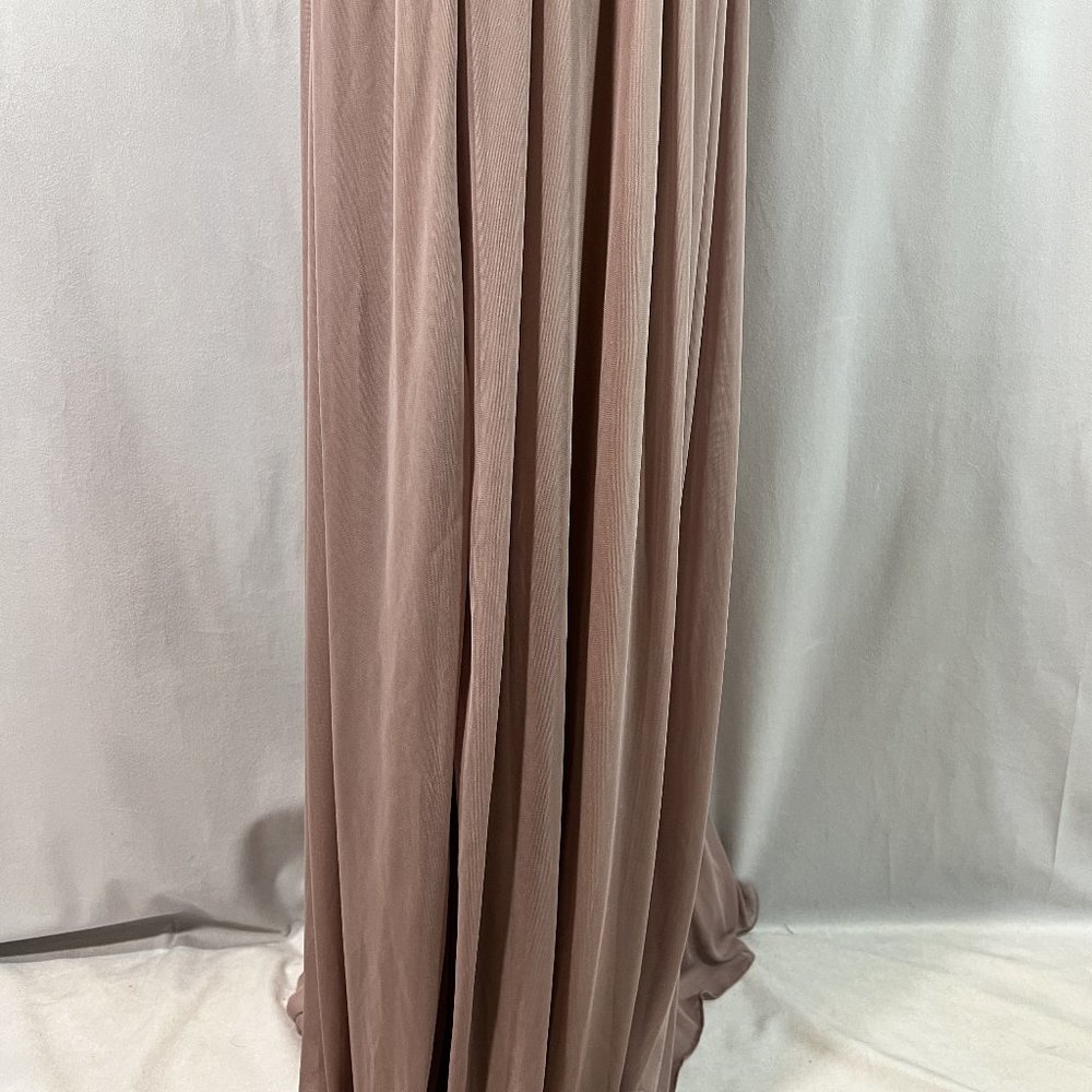BIRDY GREY KIKO Mesh Mauve Halter Maxi Formal Dress Size Small - Picture 10 of 13
